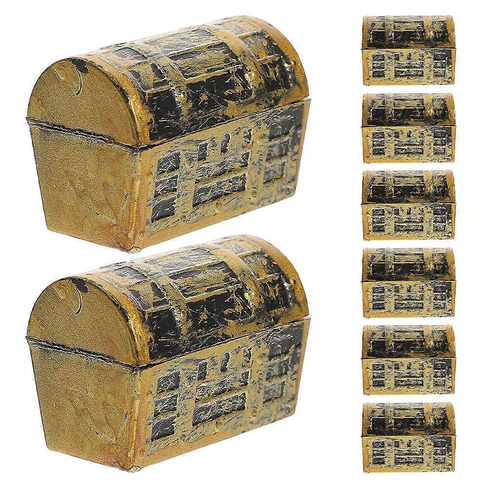 Mini Pirate Treasure Chest for Decoration 8Pcs Plastic Boxes