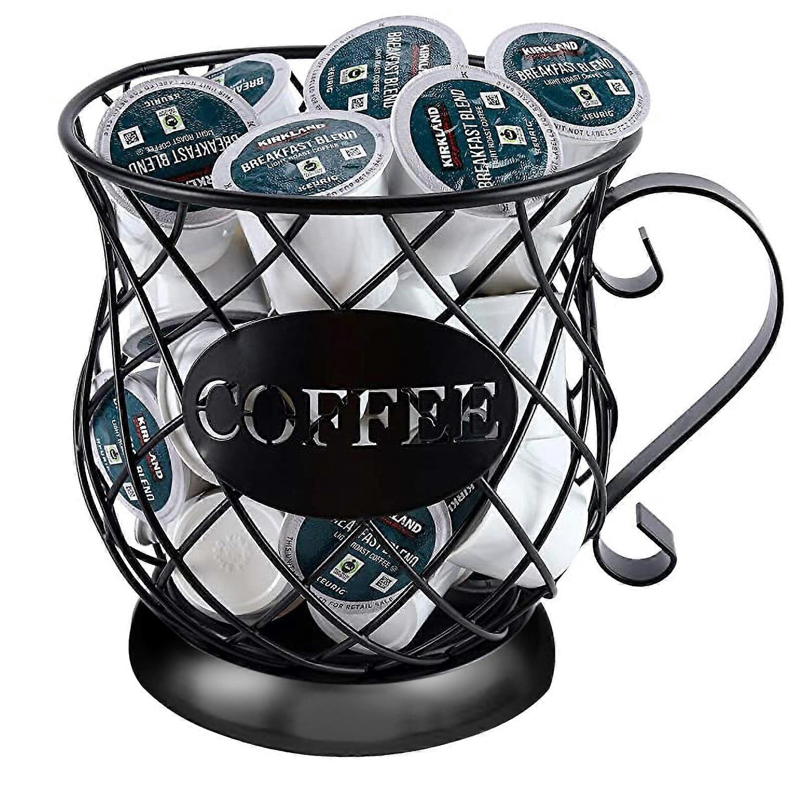 vankin Cup-Shaped Metal Coffee Pod Storage Rack for Countertop – Anti-Rust and Space-Saving Design with Large Capacity Clearance