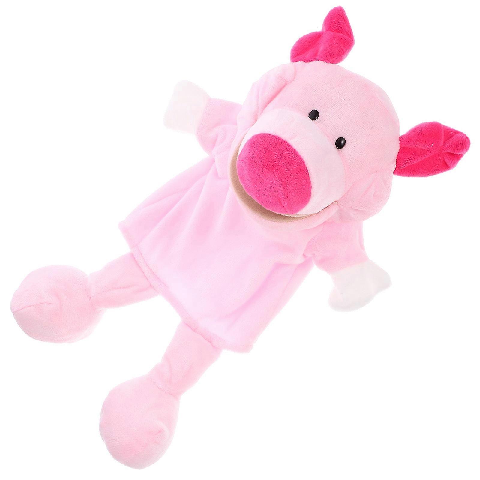 Storytelling Pig Hand Puppet for Playing Interactive Plush Animal Toy