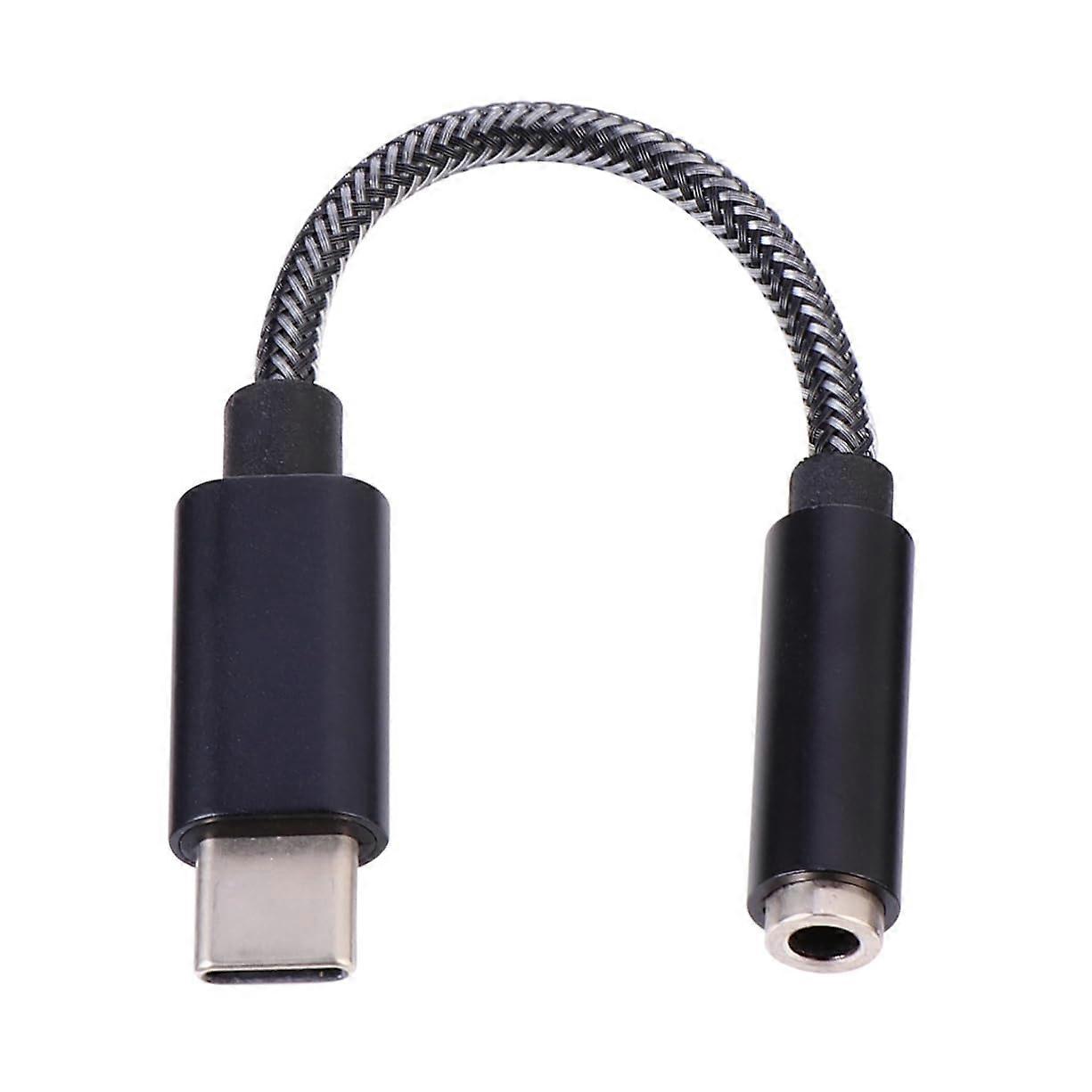 Audio Type C To Earphone Adapter  Fidelity Audio Cable Interference Design Compatible With Various Devices