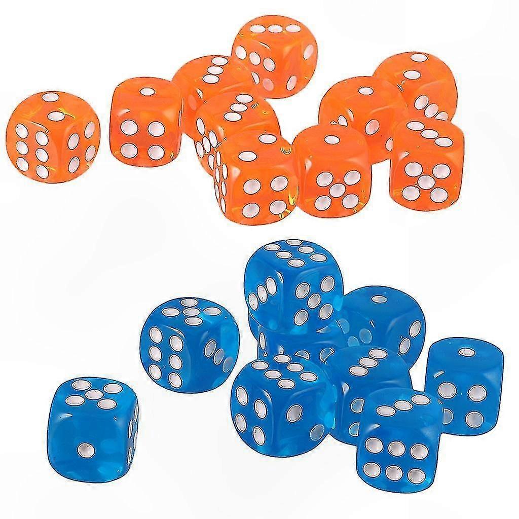 Polyhedral Dice Set, 20pcs White Dot Dice for Dice Cup Games