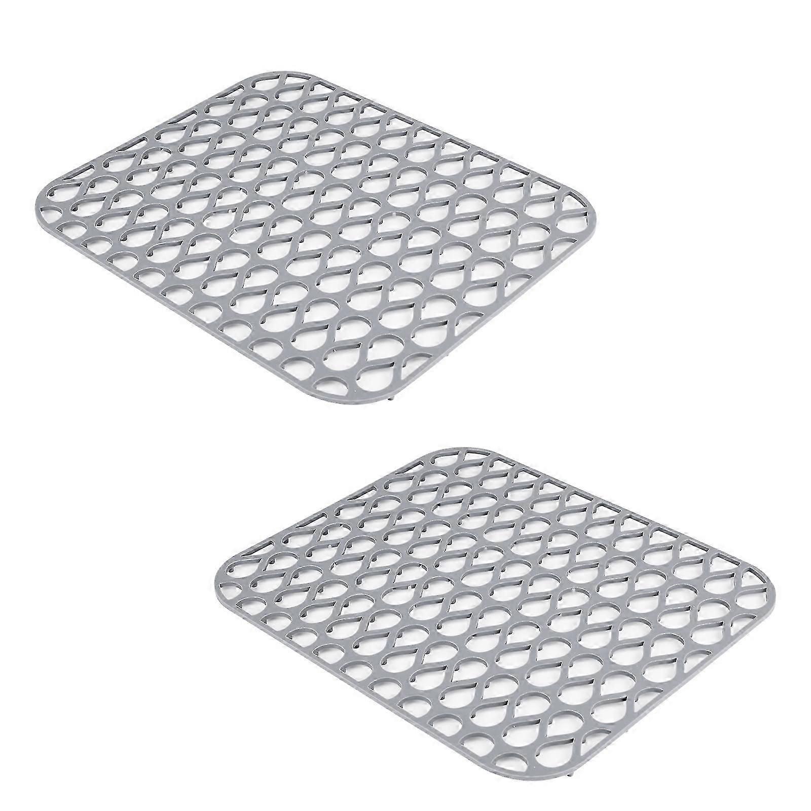 2x sink mat, dish mat, sink insert, protective mat, draining mat 30x35cm