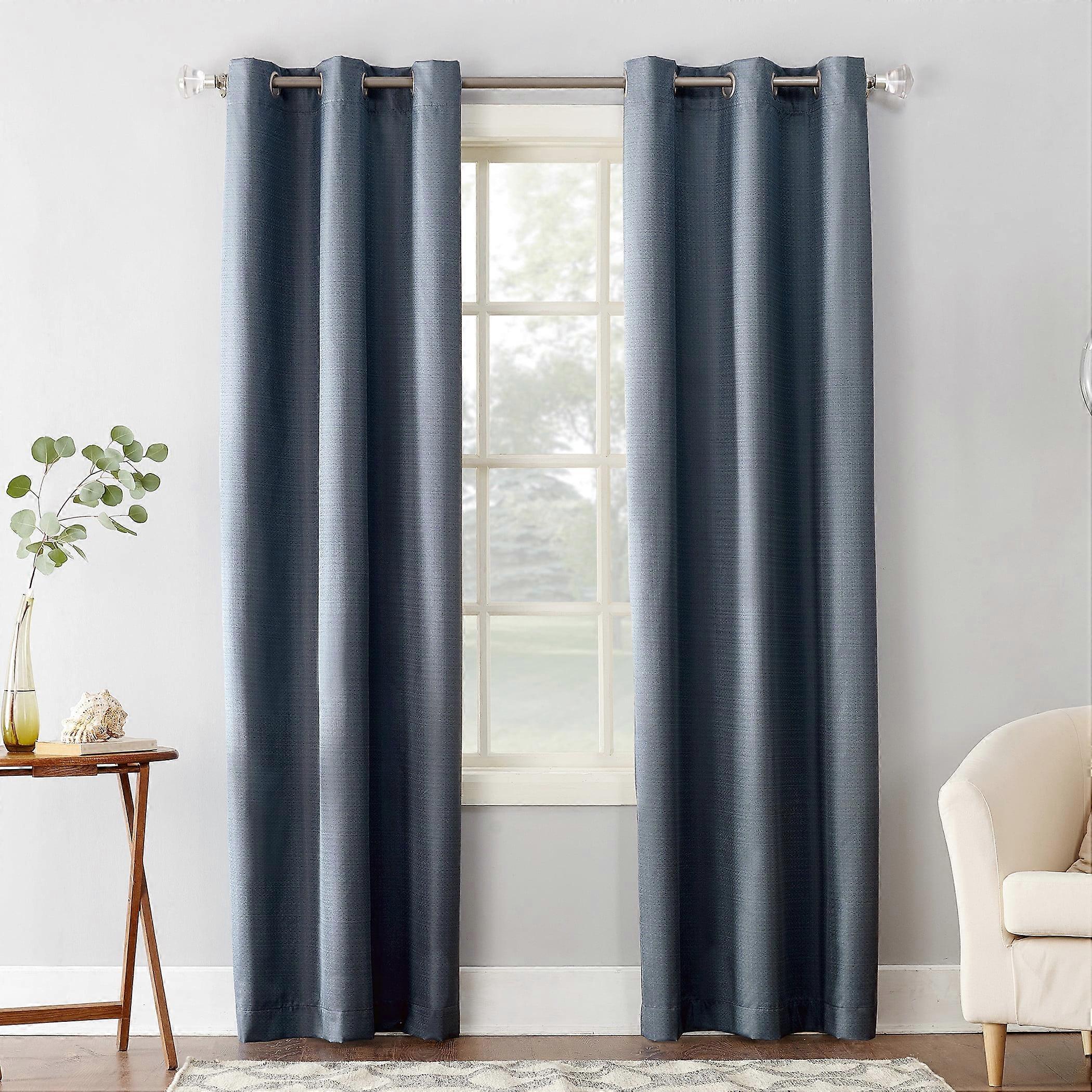 Sun Zero Solid Print Grommet Room Darkening/Blackout Curtain Panel, 40" x 84" (Single Panel)