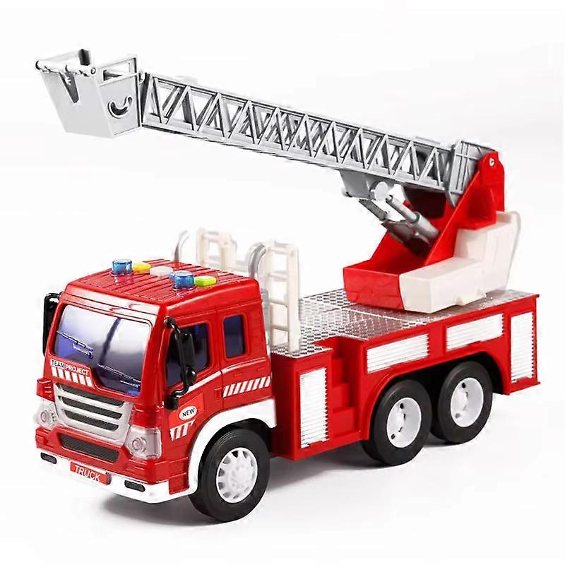 1:16 Fire Truck Model Simulation Sound and Light Inertia Firefighter Rescue Engineering Vehicle Children's Assembly Toy