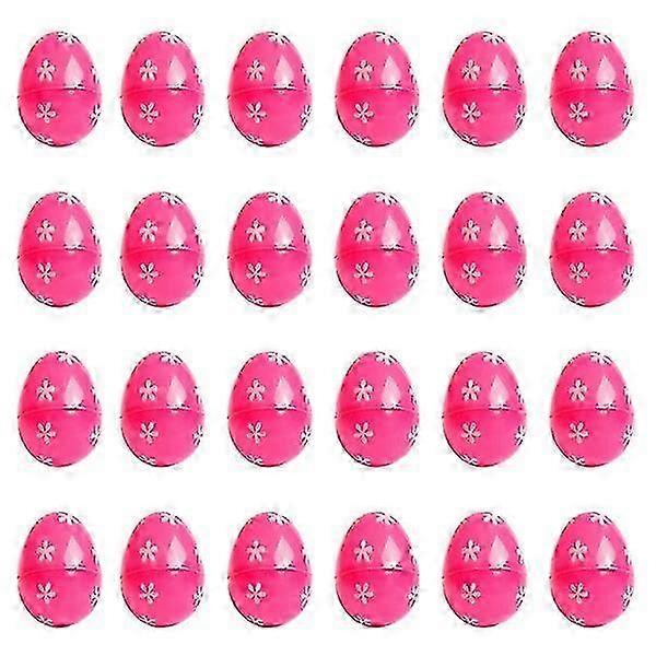 48pcs Empty Easter Eggshells Plastic Easter Egg Children Egg Toy Playthings-c