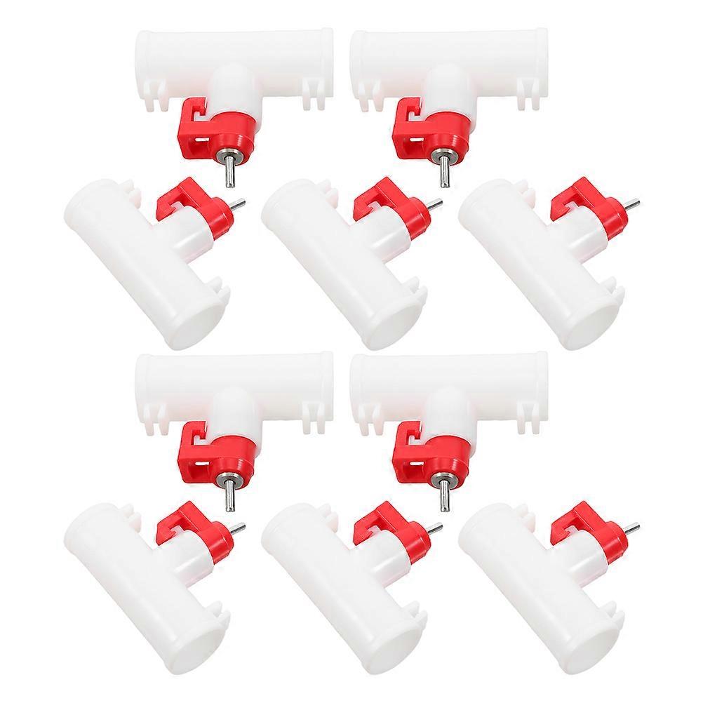 Chicken Waterer Automatic Dual-Head Ball Valve 10Pcs Reusable System