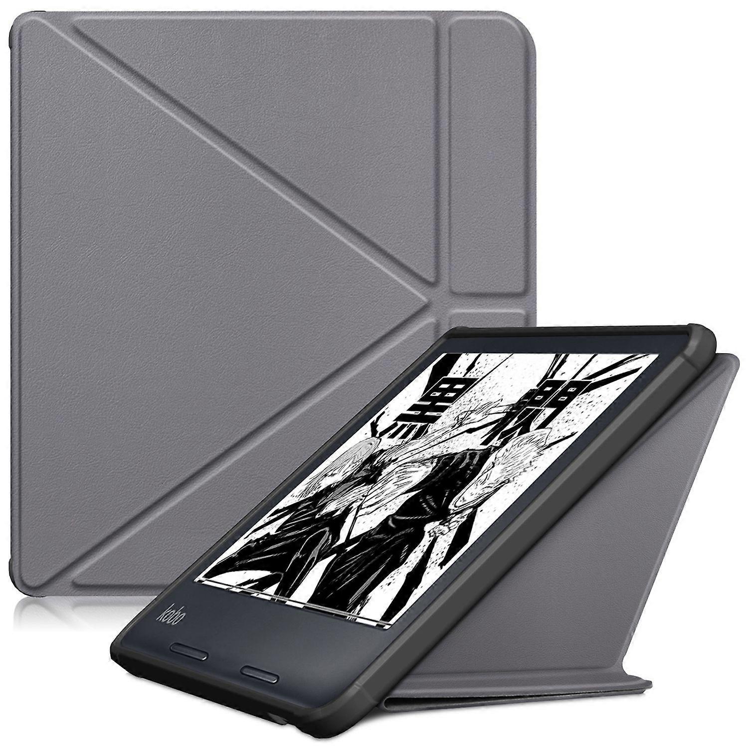 Para Kobo Libra Color/Libra 2 Case PU Leather E-reader Cover Protective E-reader Stand Origami Stand