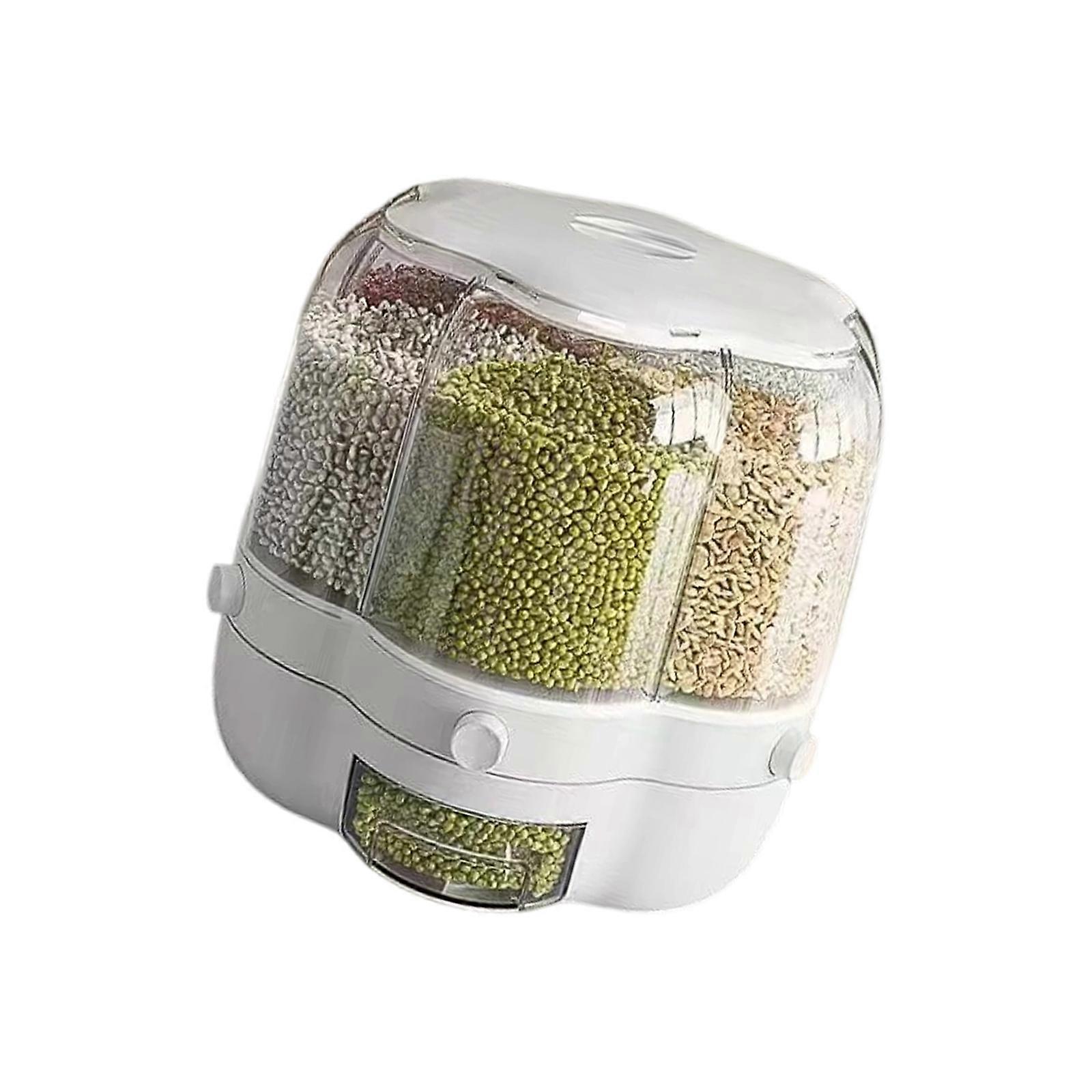 Food Safe ABS Rotatable Dispenser Featuring 360 Degree Spin and Multiple Sections for Candy Storage Countertop Solution Multicolor