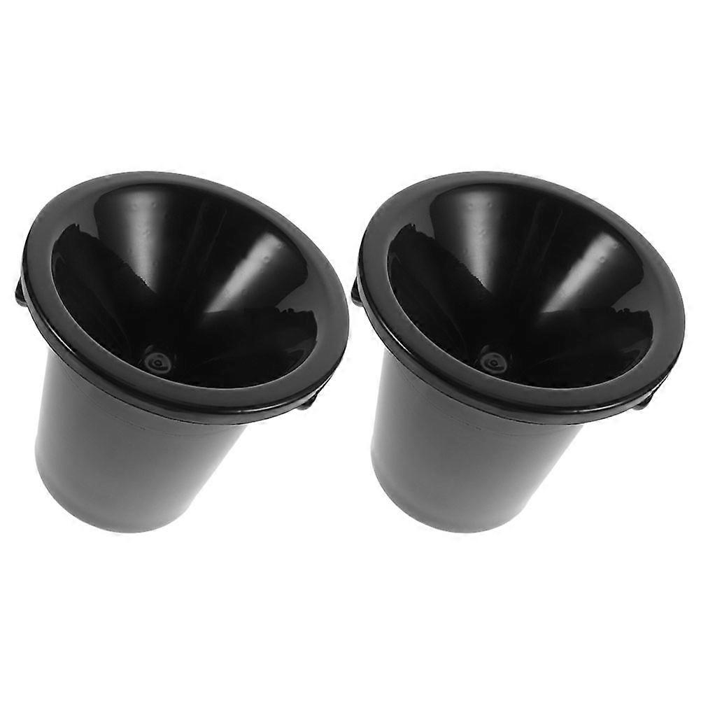 Plastic Wine Tasting Spittoons for Storage Black 2Pcs Dump Buckets
