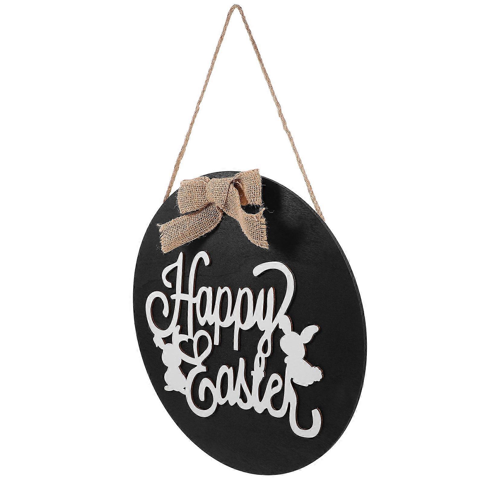 Wooden Easter Decor Sign for Spring Holiday 2Pcs Rustic Hanging Plaques