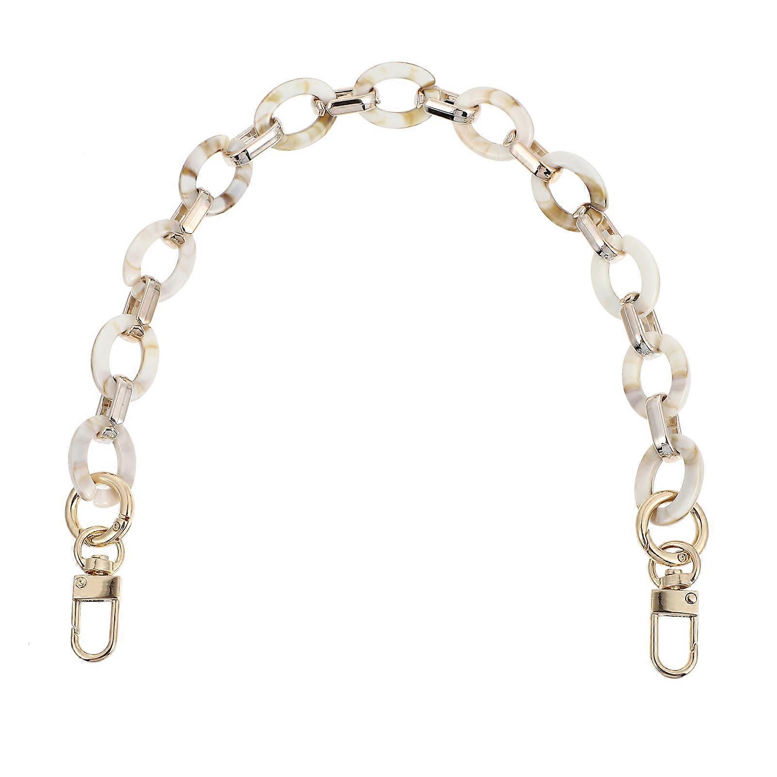 Beige Resin Bag Chain for DIY Featuring Chic Purse Handle Strap