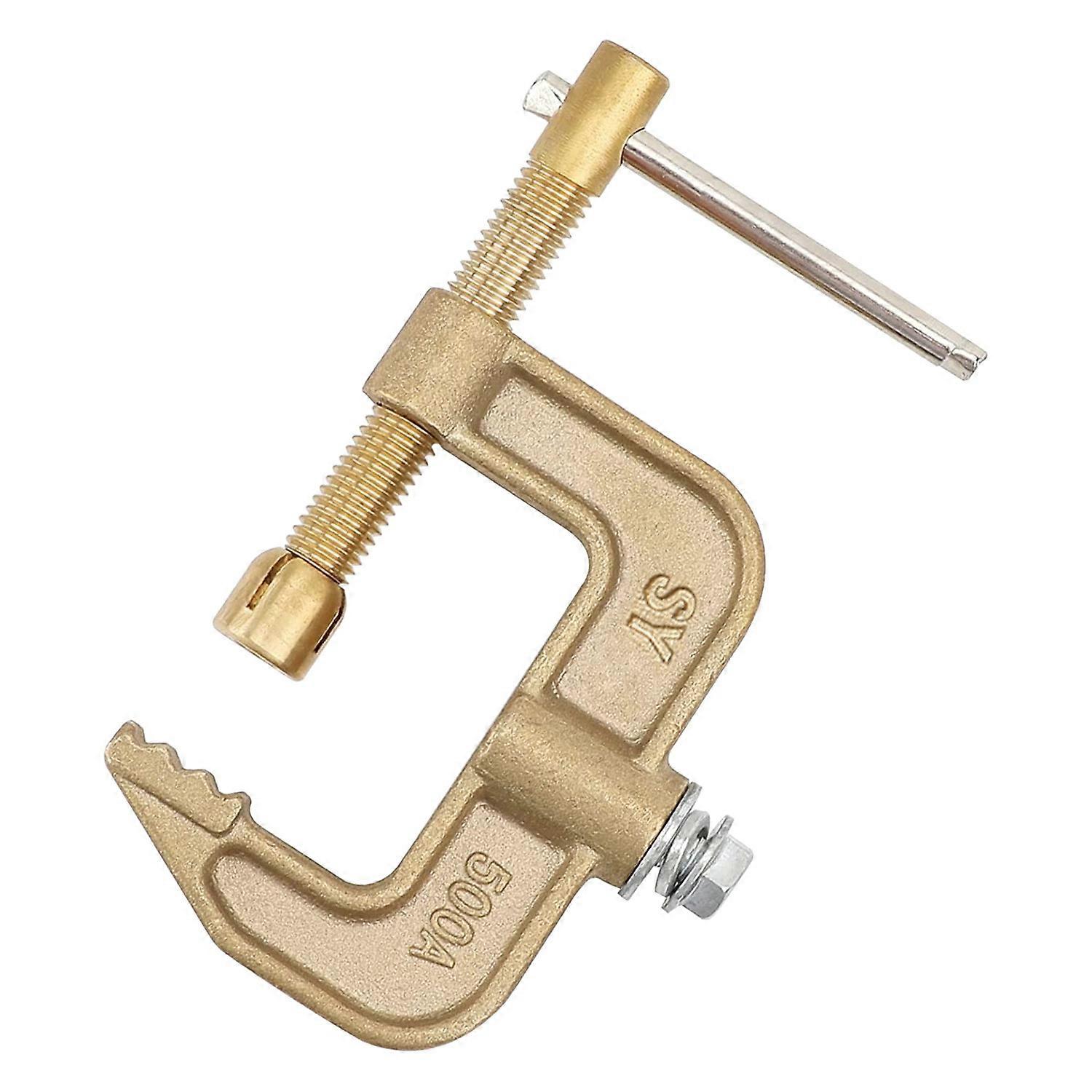 Welding Ground Clamp, 500A Current G-Type Solid Brass Ground Clamp