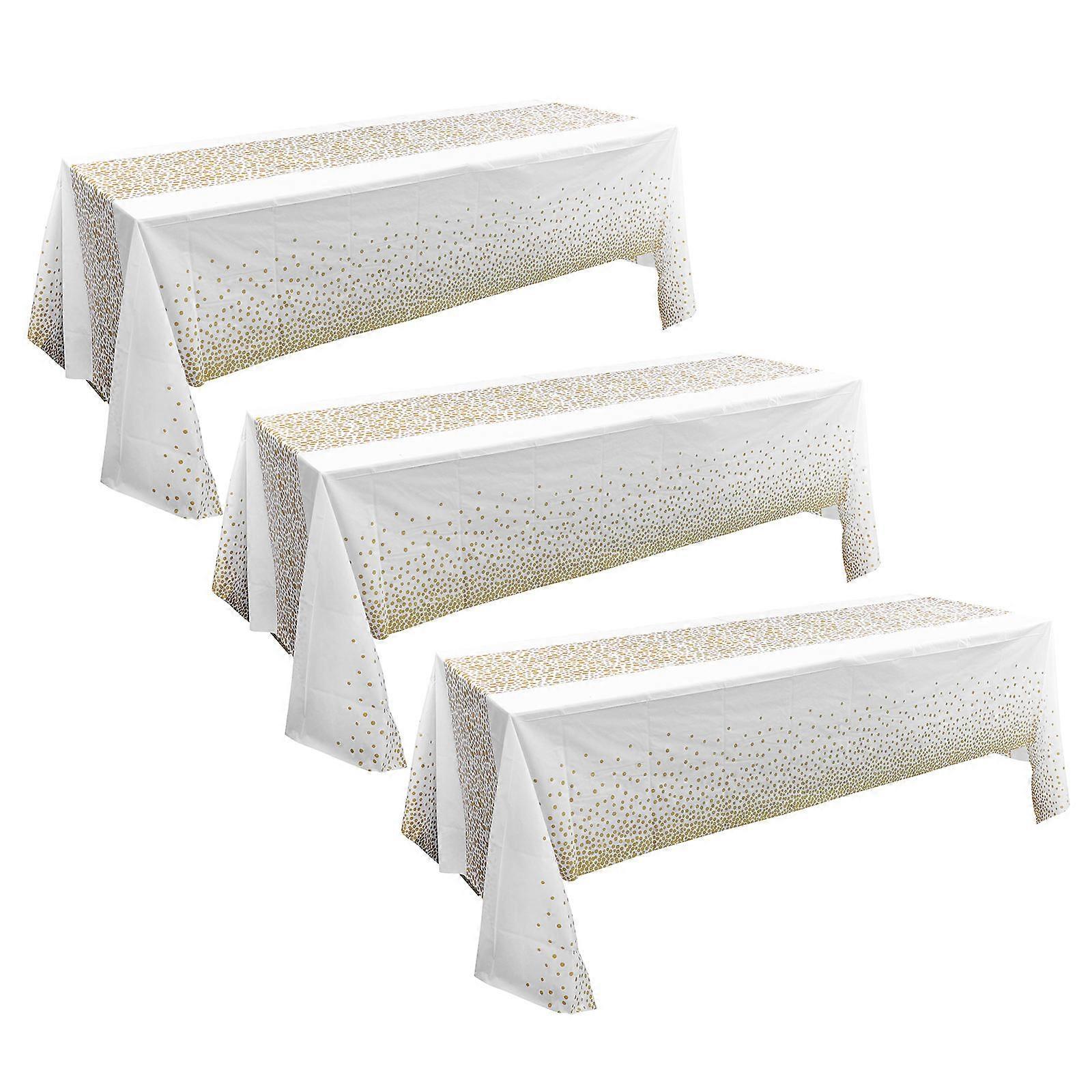 Creative Design Tablecloth 6 Pcs Rectangular White Decoration For Buffet Table Birthday Party