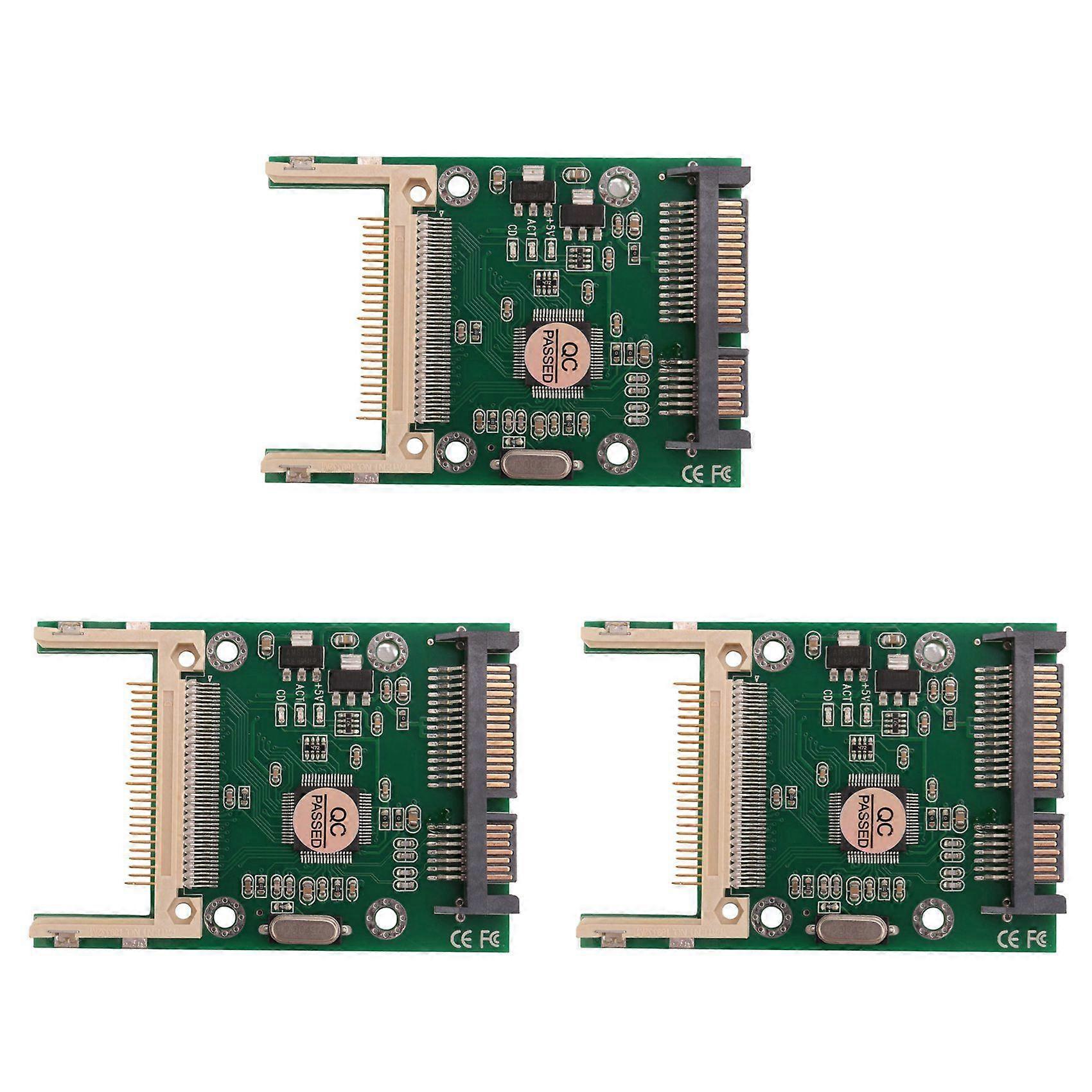 3X Compact Flash CF to Serial ATA SATA Adapter Converter