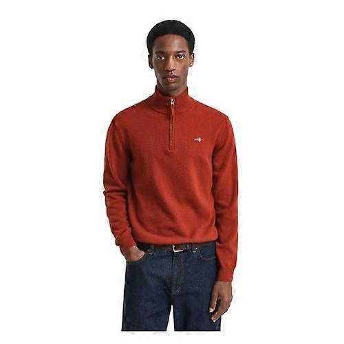Gant Mens Superfine Lambswool Half Zip Sweatshirt
