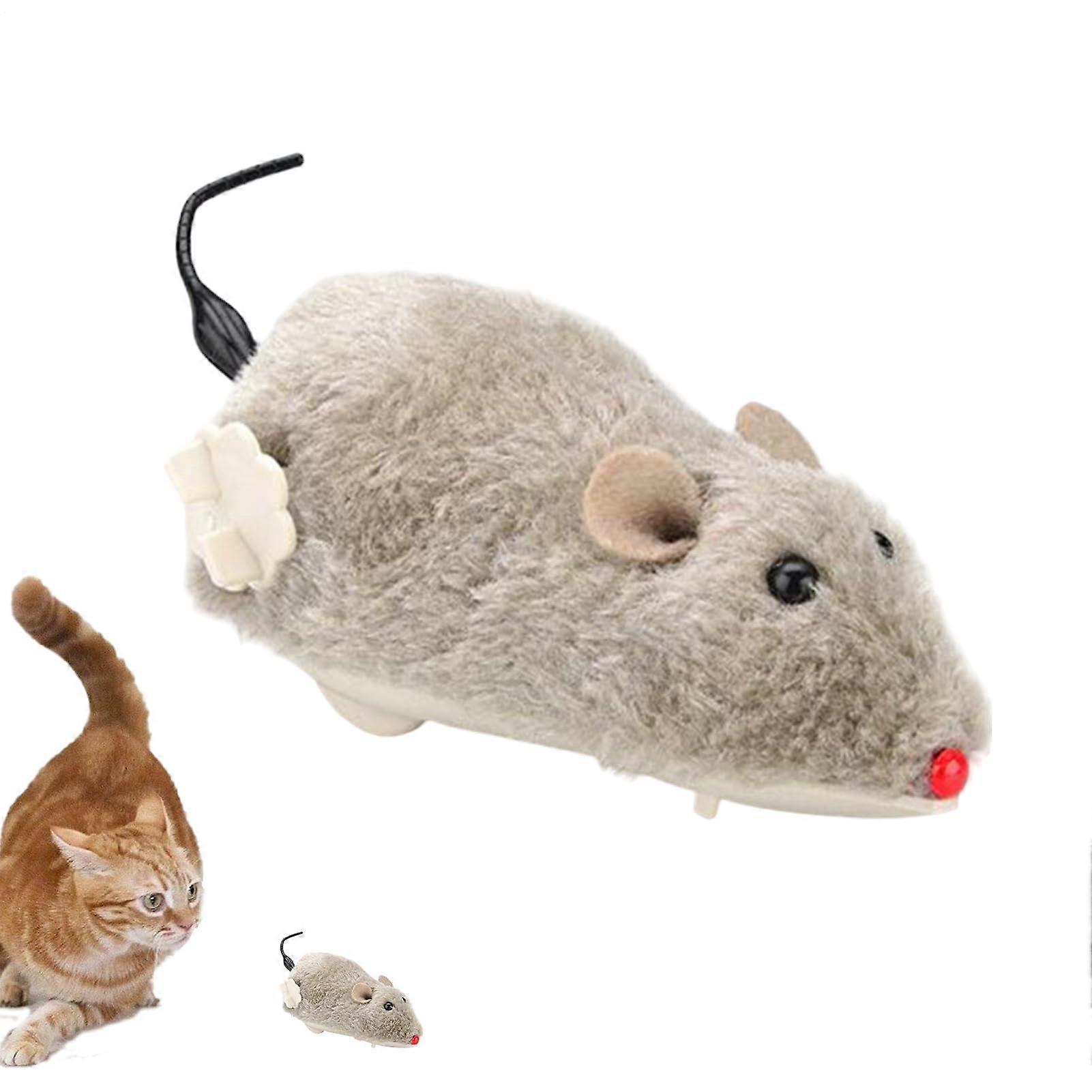 Interactive Cat Toy with Realistic Plush Mouse for Natural Hunting Simulation and Long Playtime
