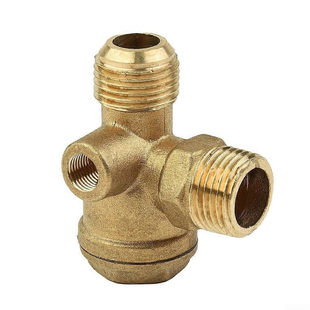 Air Compressor Check Valve Rust Resistant Brass Triple Male Thread  Pressure Easy Install