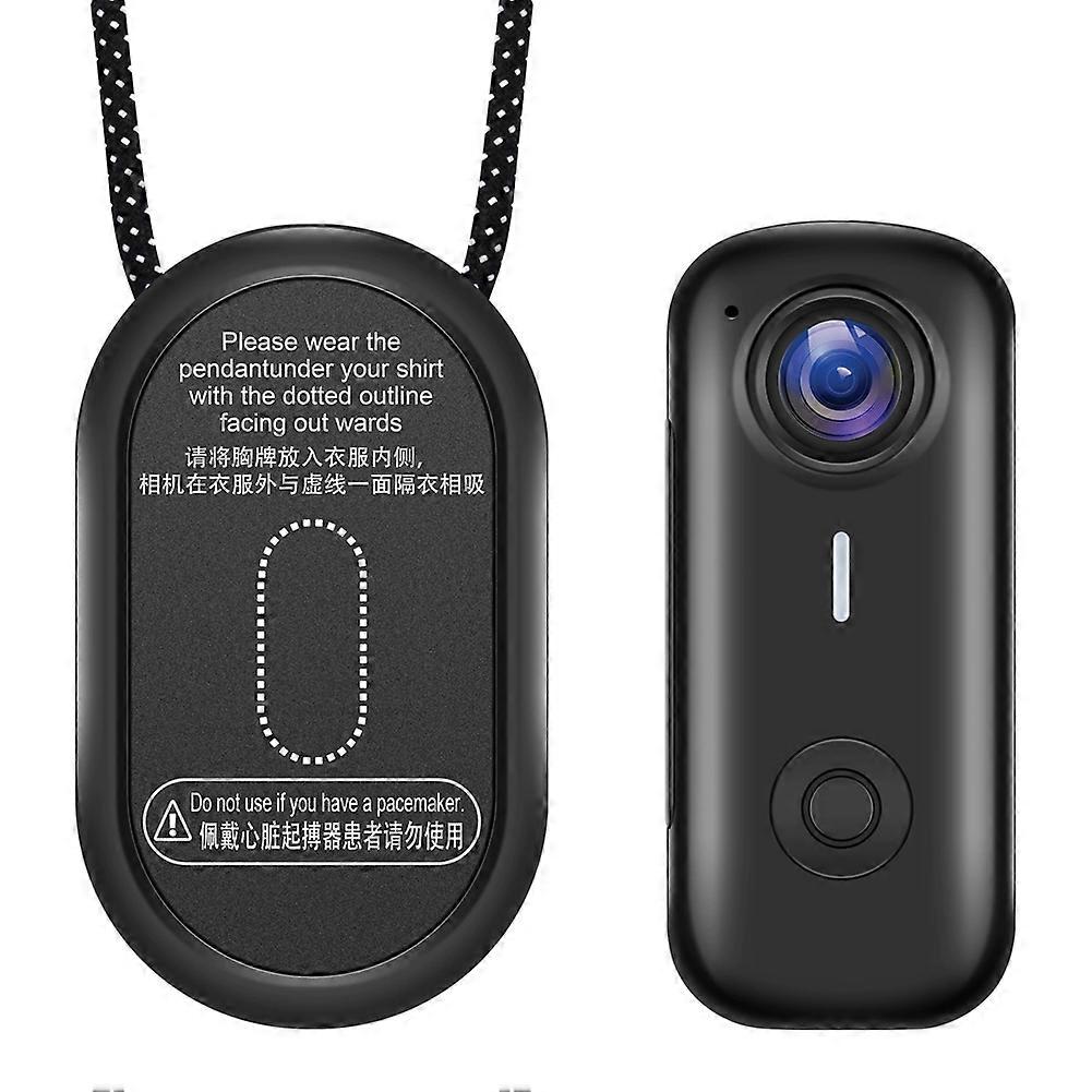 1080P Magnetic WiFi Sports Camera Mini Thumb Camera with 120 Wide Angle Smart Anti Shake for Cycling Vlog Motorcycle A Black