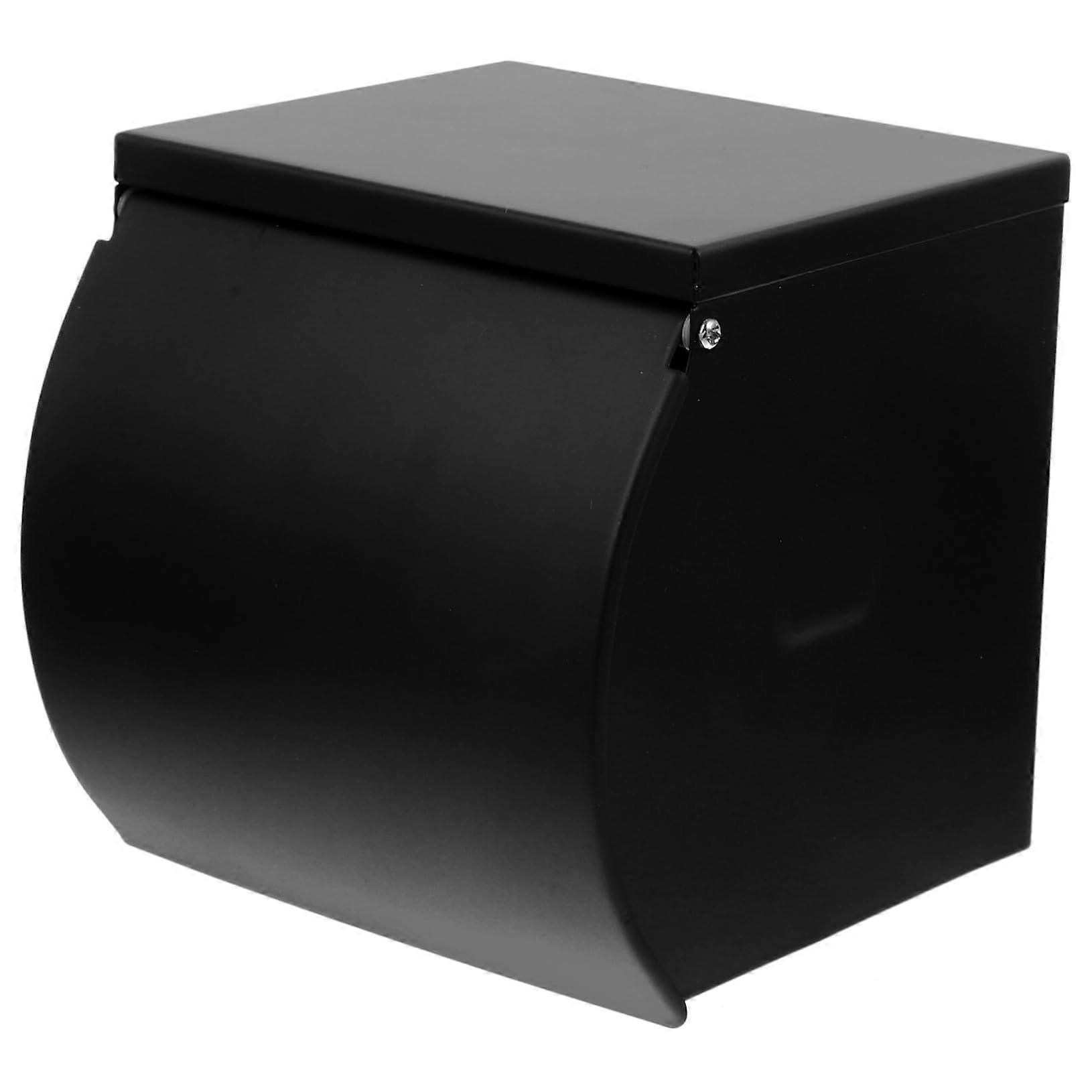 Wall Mounted Toilet Paper Holder with Shelf SpaceSaving Bathroom Storage Easy Install