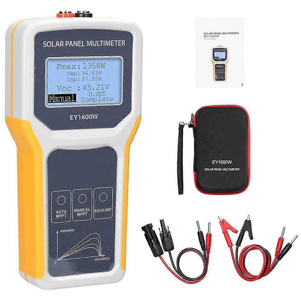 1600W MPPT Solar Panel Tester with Smart Accuracy and Backlit LCD Display for Quick PV Diagnostics