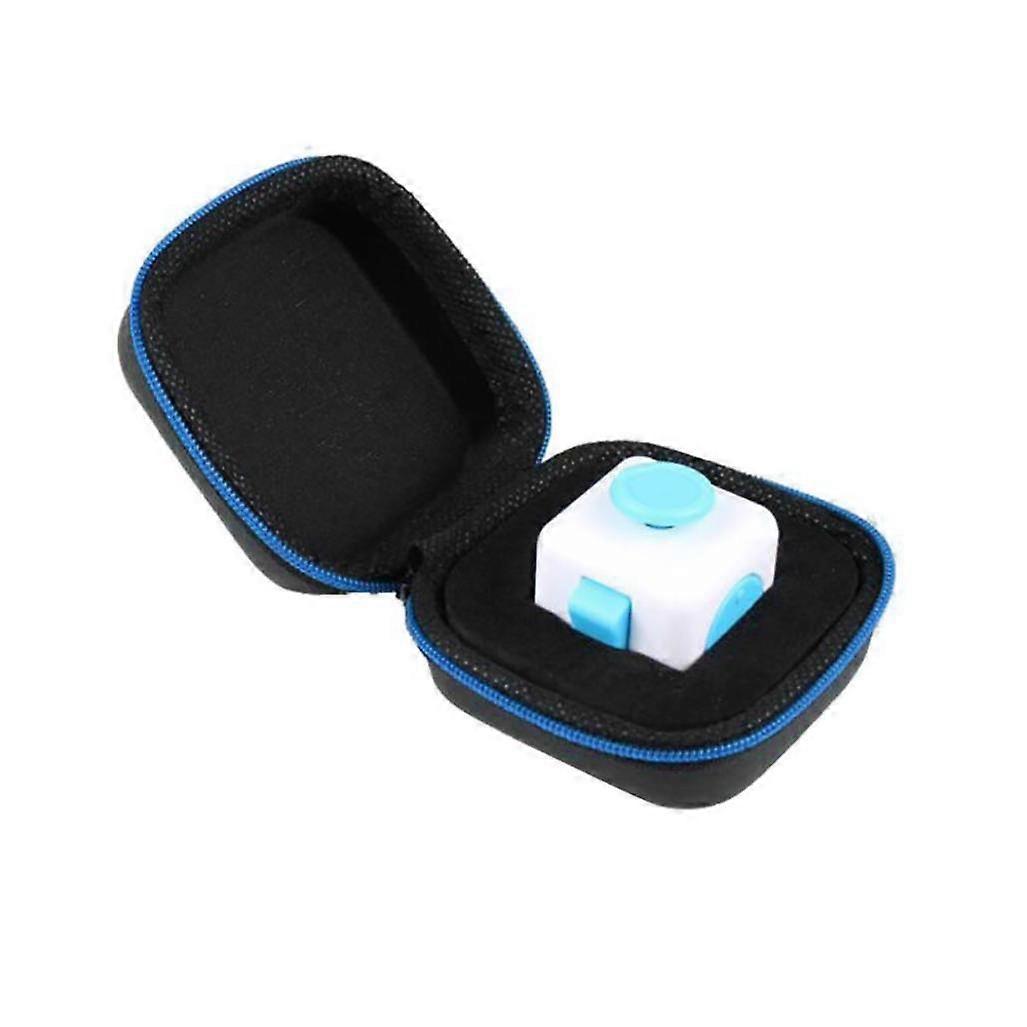 Fidget Cube Case Blue Compact TravelFriendly Box Protects From Scratches for Pocket Size Use