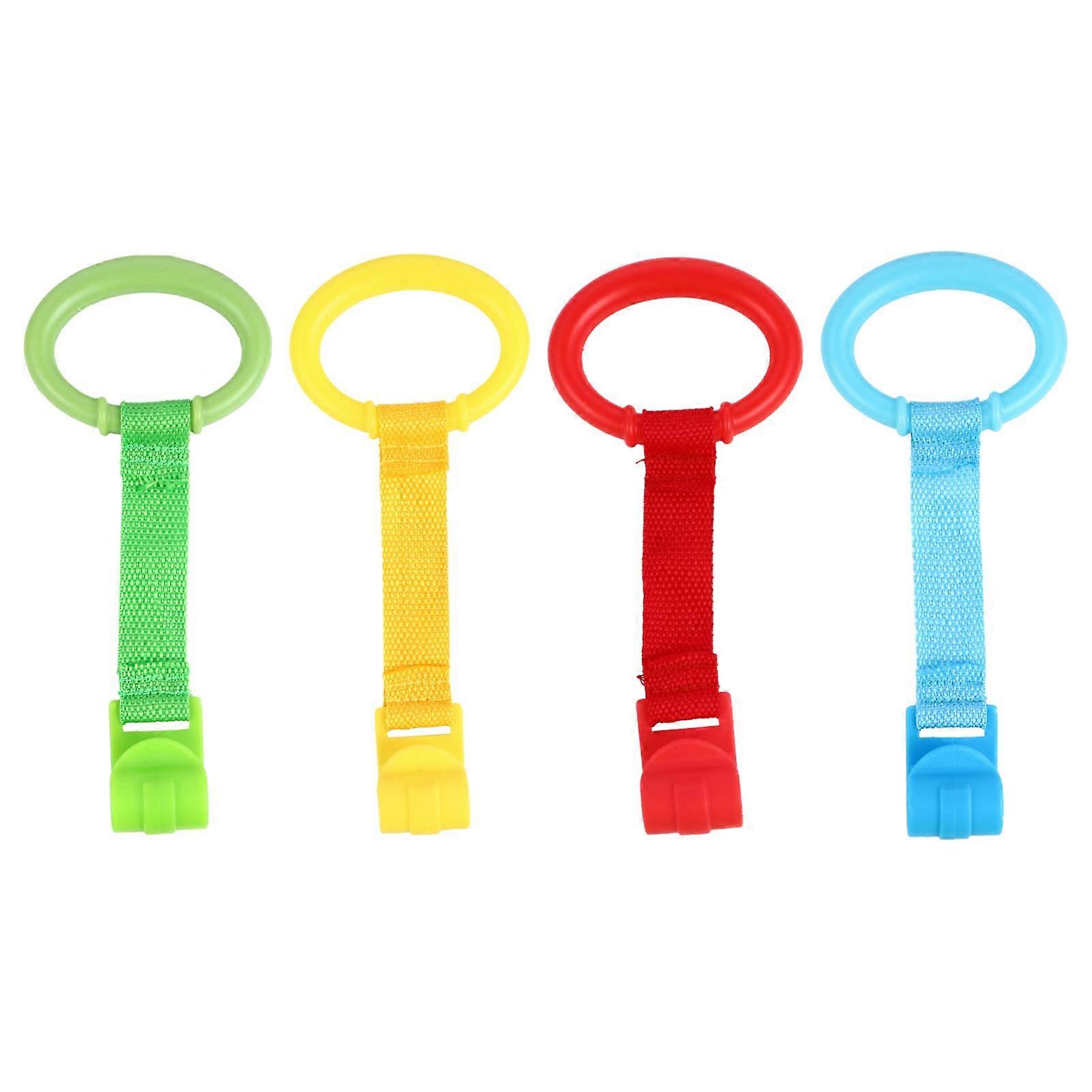 Baby Walking Assistant Pull Up Rings for Crib with Bright Colors and Easy Tool Installation