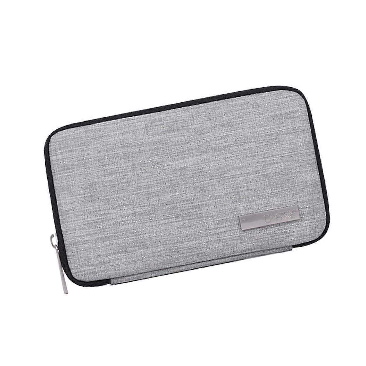 Electronics Organizer Case Light Grey Durable Polyester Travel Cable Organizer for Gadgets