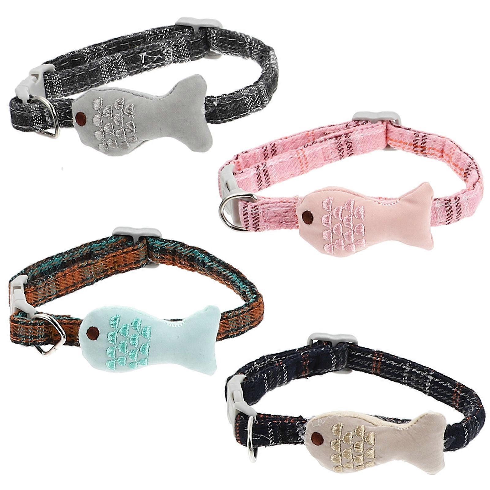 Cartoon Collar Adjustable Pet Accessory 4Pcs Nylon