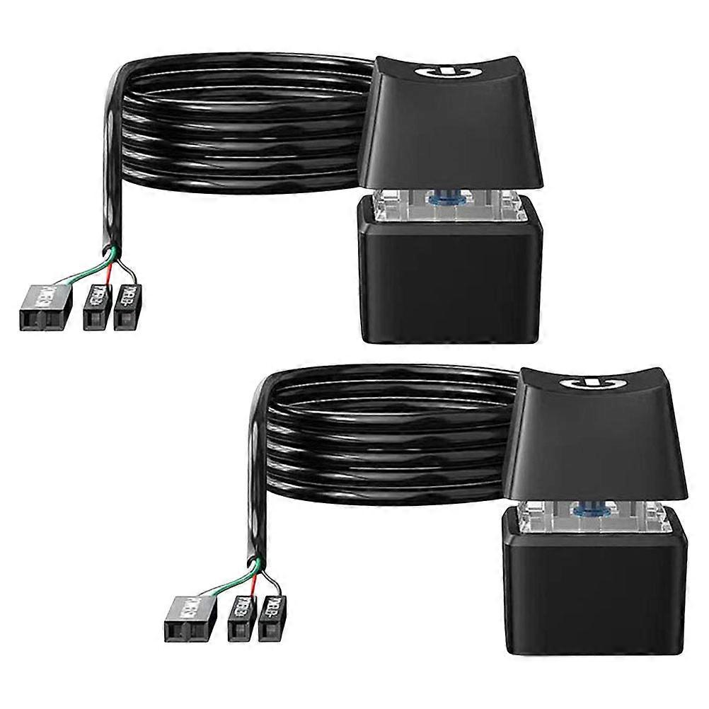 Pc Power Button Extension Cable for Computer Power Control 4Pcs Black
