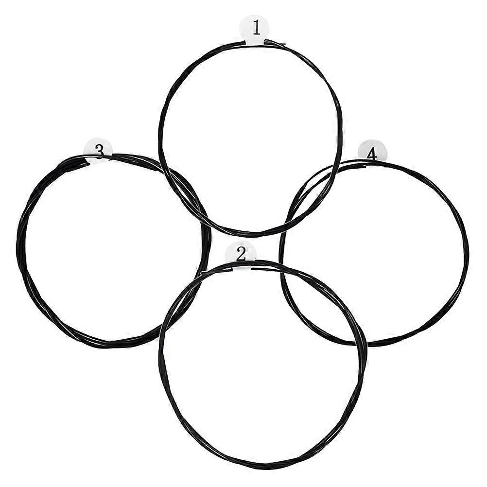 Ukulele String Nylon Replacement for Ukulele 4Pcs Black Durable Strings