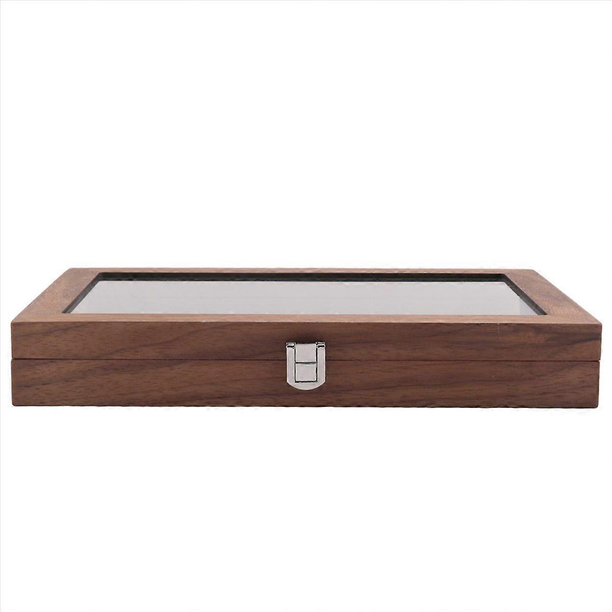 12 Grid Walnut Pen Storage Holder Pen Case