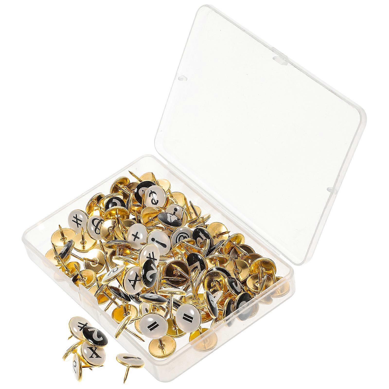 Black Thumbtacks Push Pin 104Pcs Multi-Function Small Pushpins for Office