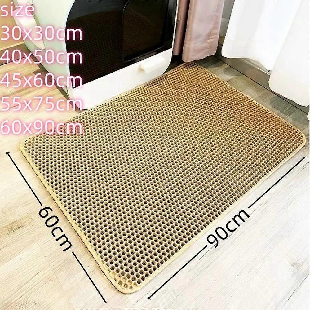 Cat Litter Mat,Double Layer Waterproof Cat Litter Box Mat