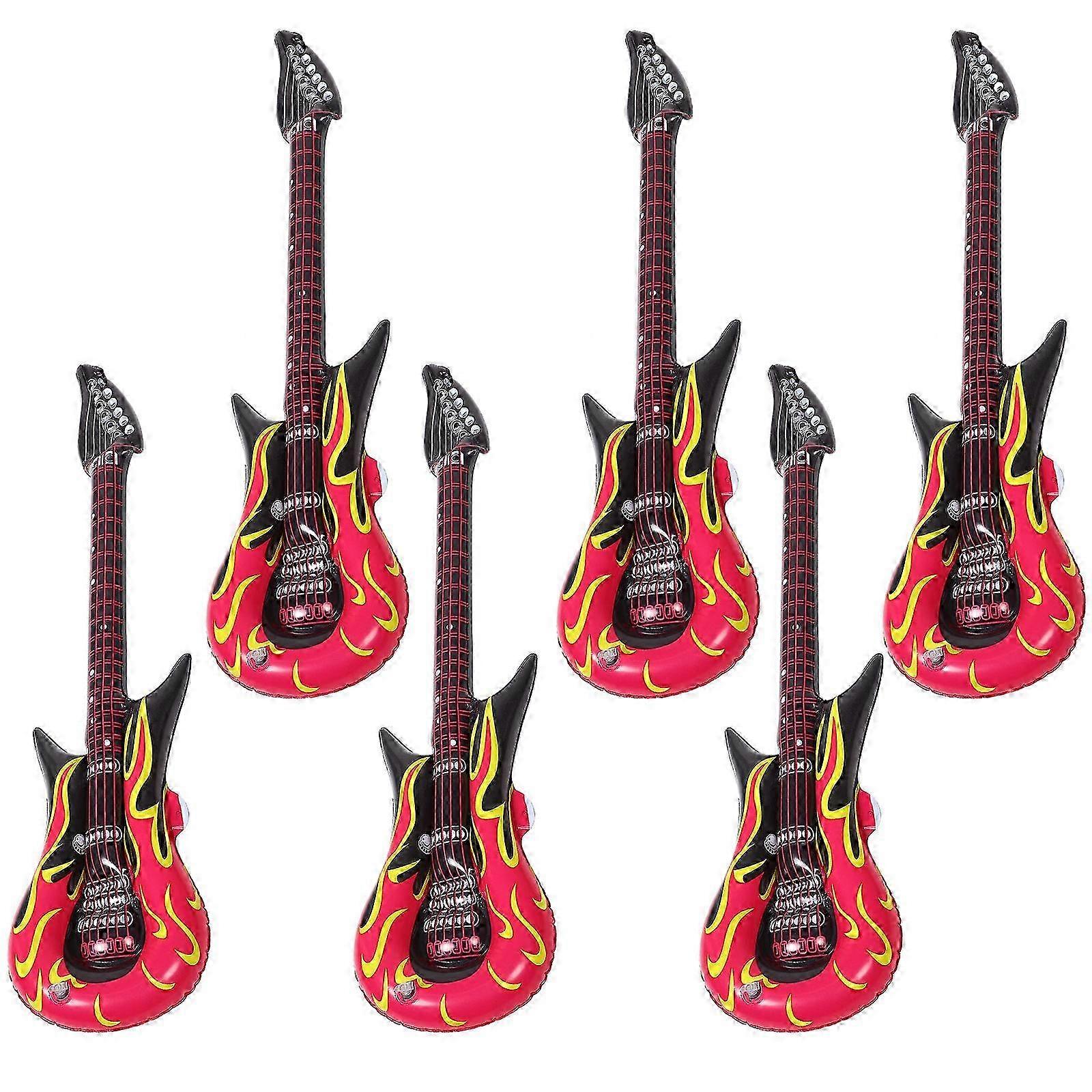 Guitar Pool Float 6Pcs Inflatable for Summer Parties Classroom Rewards