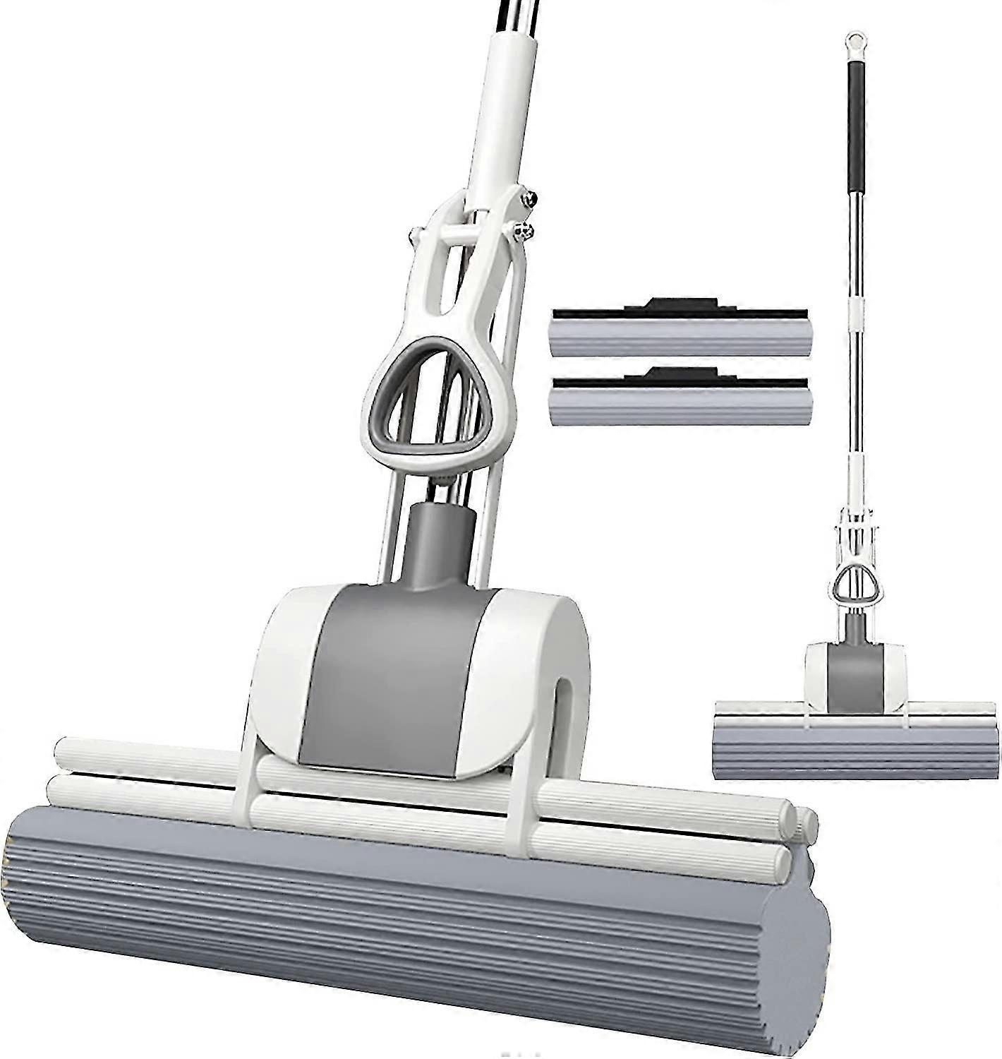 Roller Pva Sponge Mops With Self-wringing For Floor Cleaning