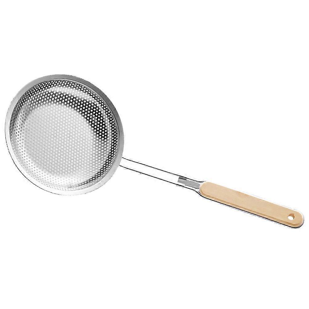 2Pcs Slotted Spoon Practical Household Colander Spoon for Kitchen Use Silver