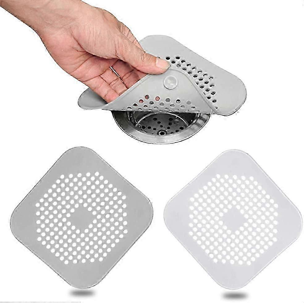 2 Pcs Silicone Drain Protector with Sucker, Sink Strainer Protector, Strainer Plug Trap Filter for Bathroom,Kitchen