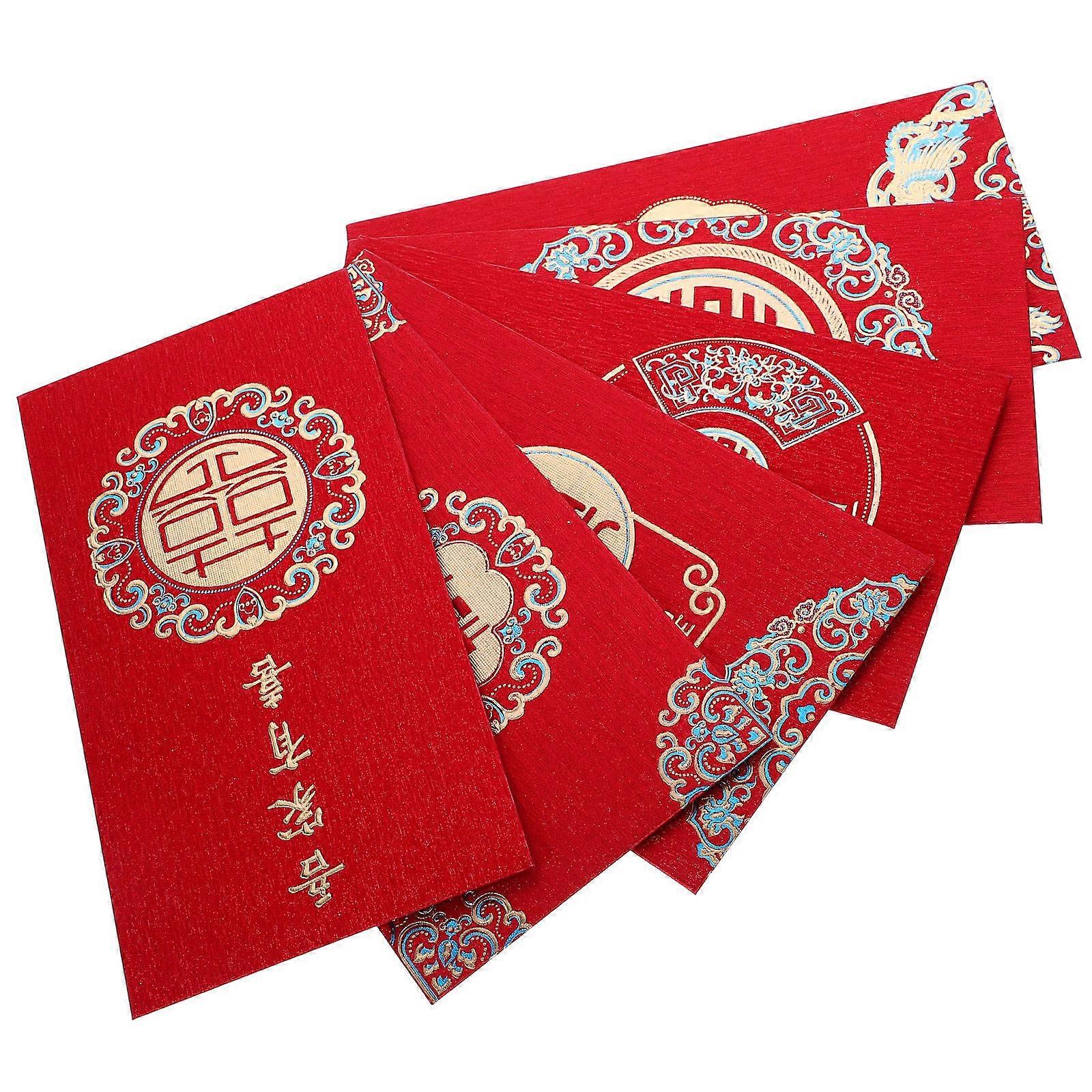 Traditional Red Envelope Paper Packets for Storage Use 12Pcs