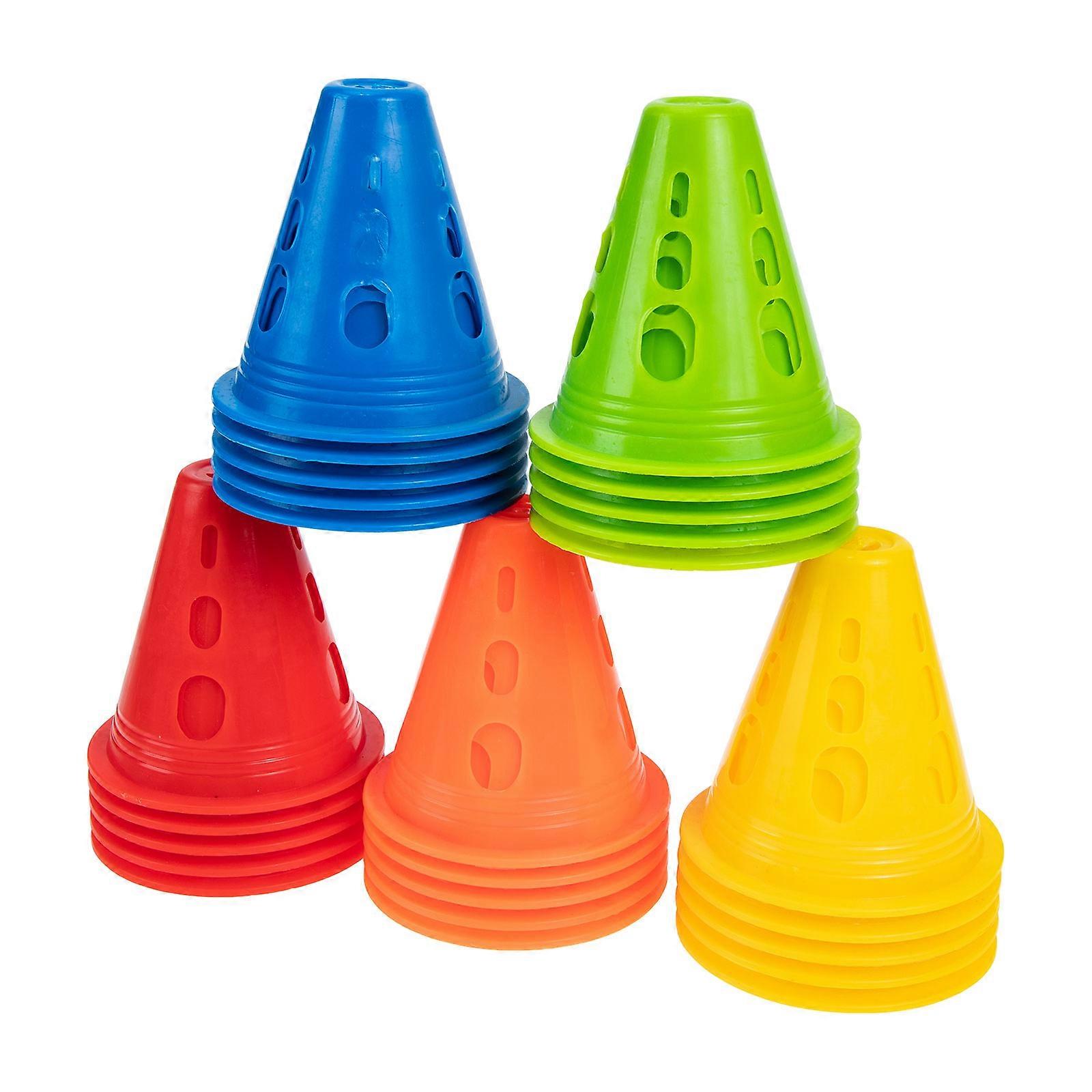 25pcs Professional Roller Skating Marker Cones Plastic Roller Skates Obstacles