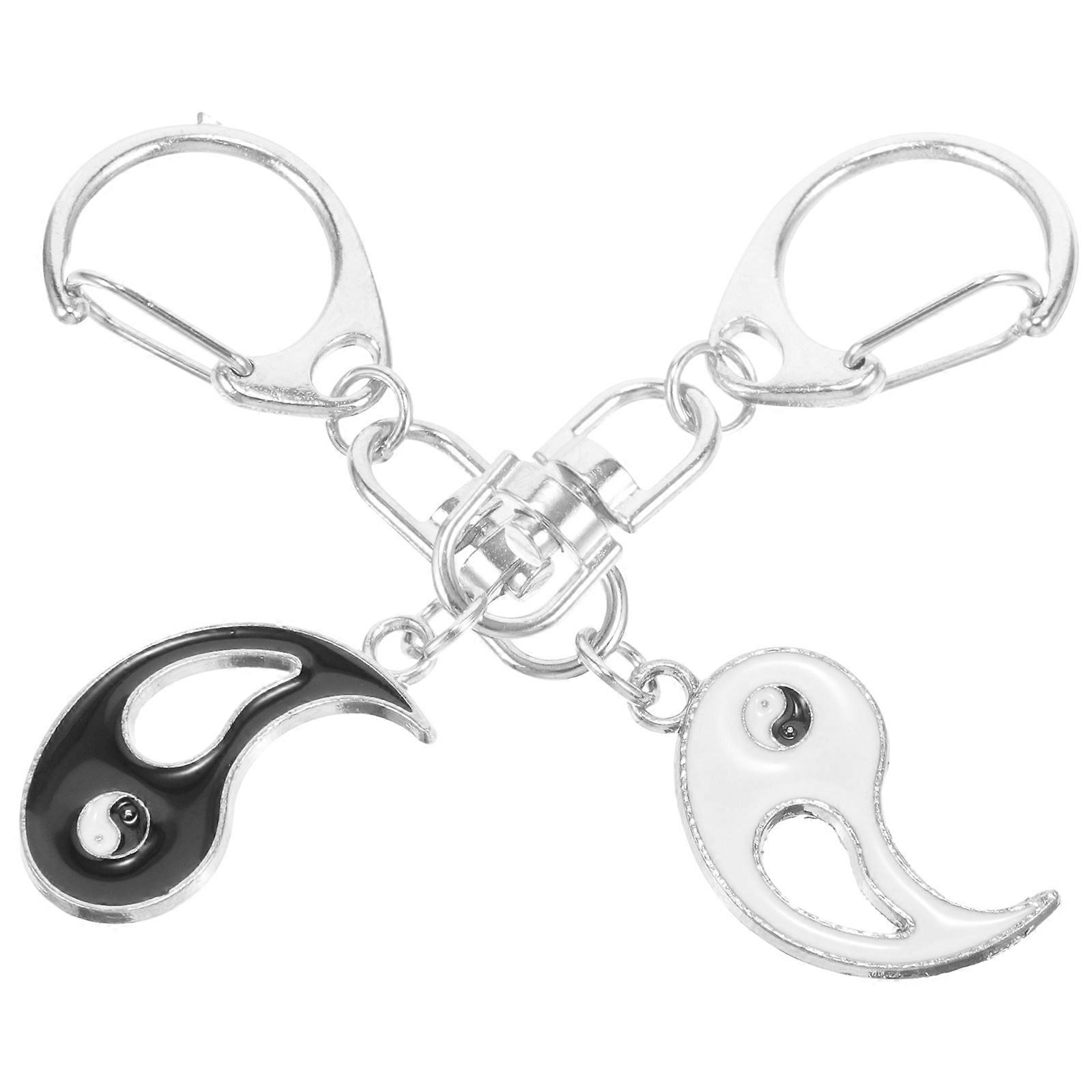 1 Pair Matching Keychains Couple Keychains Lovers Key Decorations Creative Key Rings