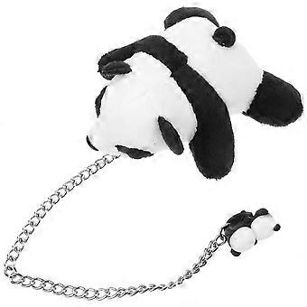 Panda skocharme snørebåndskæde til dekoration med plysmetal 1 stk.