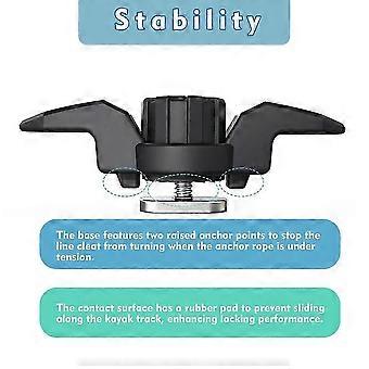 2PCS Kayak Anchor Cleat Kayak Track Light Medium Duty Polymer Kayak Mount Track Kayak Low Profile Track Mount