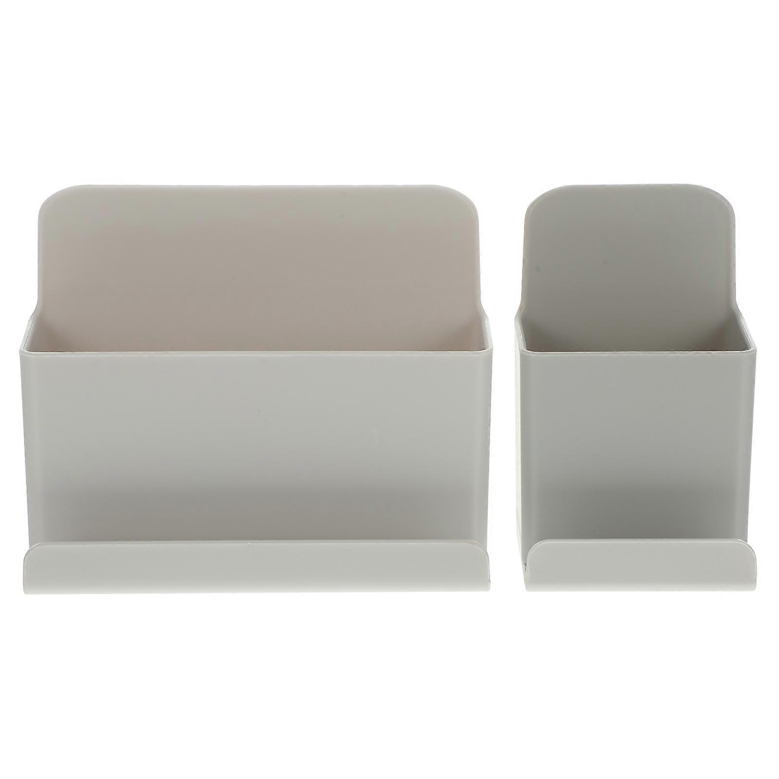 Wall-Mounted Remote Control Holder for Home Storage with 2Pcs Plastic Boxes