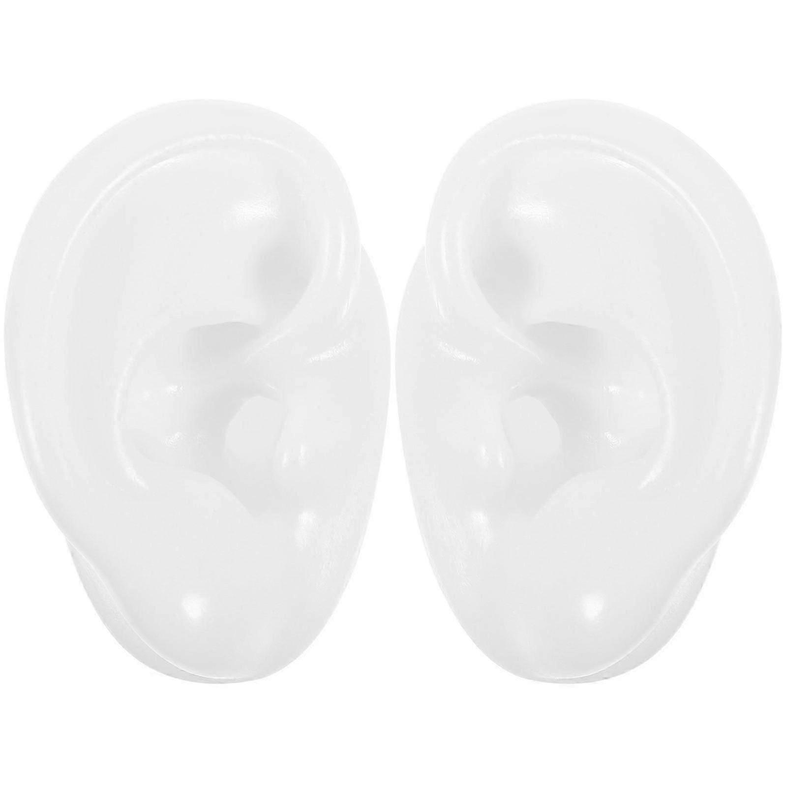 1 Pair Ear Shape Simulation Mold Creative Teaching Model compatible with Ear Cleaning
