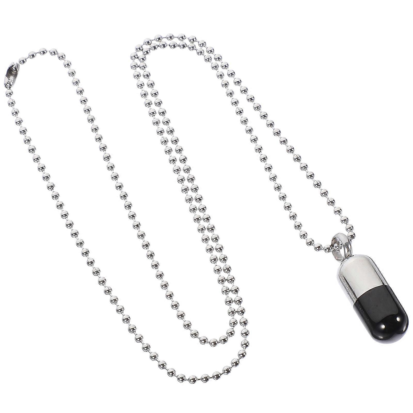 Capsules Pendentif Collier Pill Case Collier Cadeau Collier avec Pendentif Ouvrable