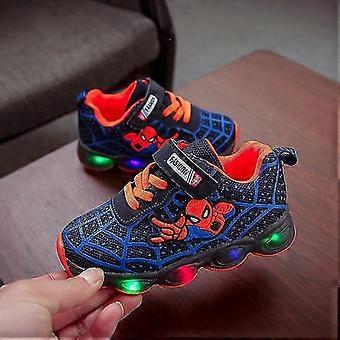 Kids Sports Shoes Spiderman Lighted Sneakers Children Led Luminous Shoes For Boys