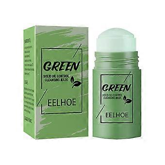 Green Tea Eggplant Solid Facial Mask Stick, Deep Cleansing Hydrating Firming Mud Mask for Face
