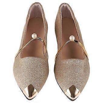 1 paio di scarpe nude piatte a punta estive eleganti perle antiscivolo scarpe da donna singole