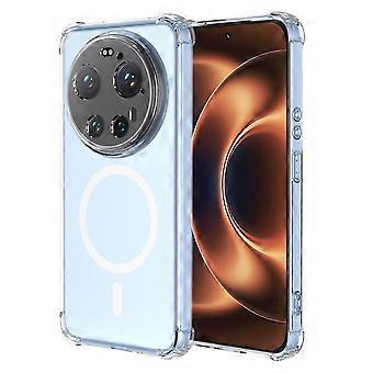 Compatibel met Xiaomi 17 Ultra 5G magnetische hoes, schokbestendig, met vier hoeken, PC + TPU telefoonhoesje