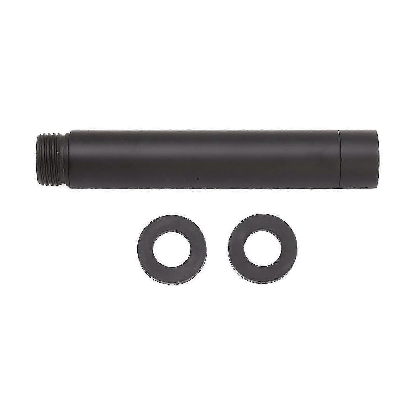 Adjustable Shower Head Extender Arm, Black - Elevate or Lower Shower Height with Flexible Extension Pipe Adapter